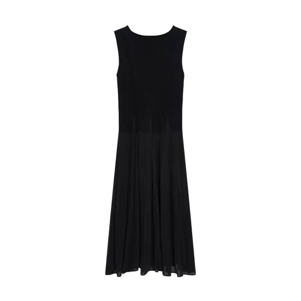 Mint Velvet Navy Cotton Drop Waist Maxi Dress